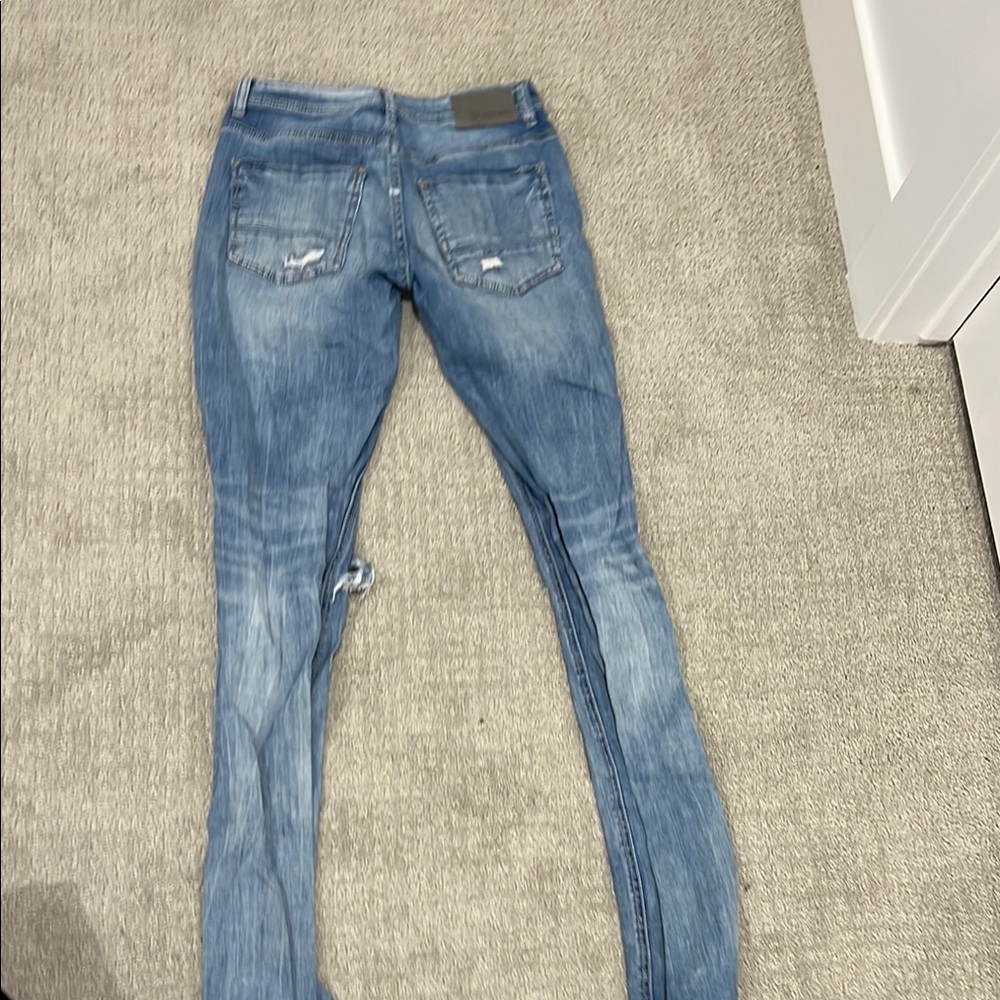 Distressed Blue Jeans - Picture 2 of 2